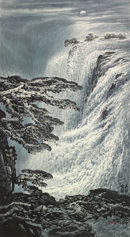 山水 镜片 设色纸本 