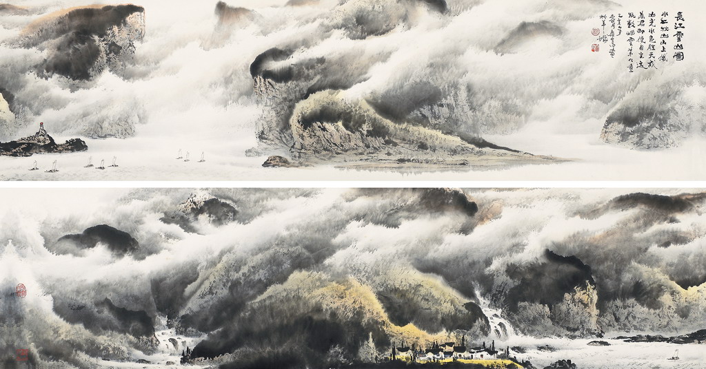 长江云山图